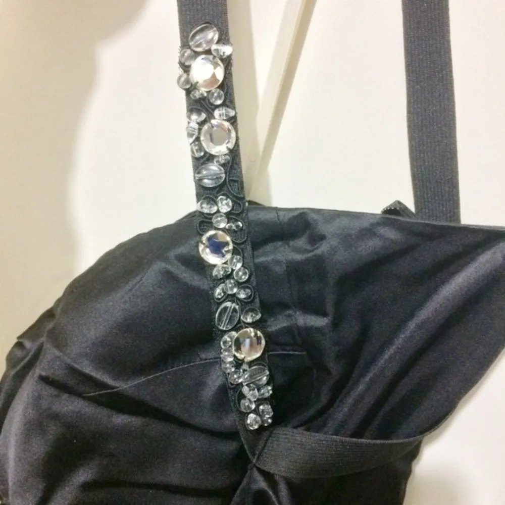 NEW Vera Wang women's size 6 single strap gem embellished silk rayon dress NWOT - Image 4