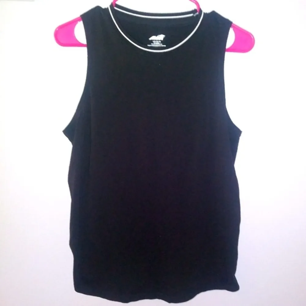Avia black crewneck sleeveless athletic muscle tank top - Image 2
