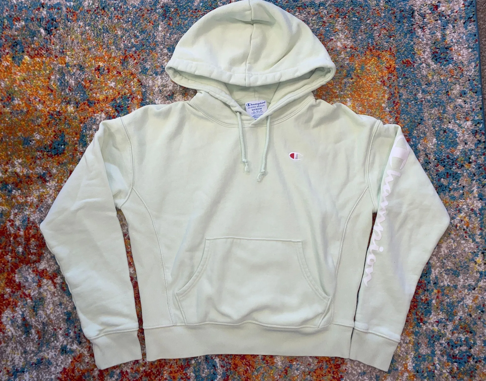 Champion Light Green Cropped  Sweatshirt - Image 2