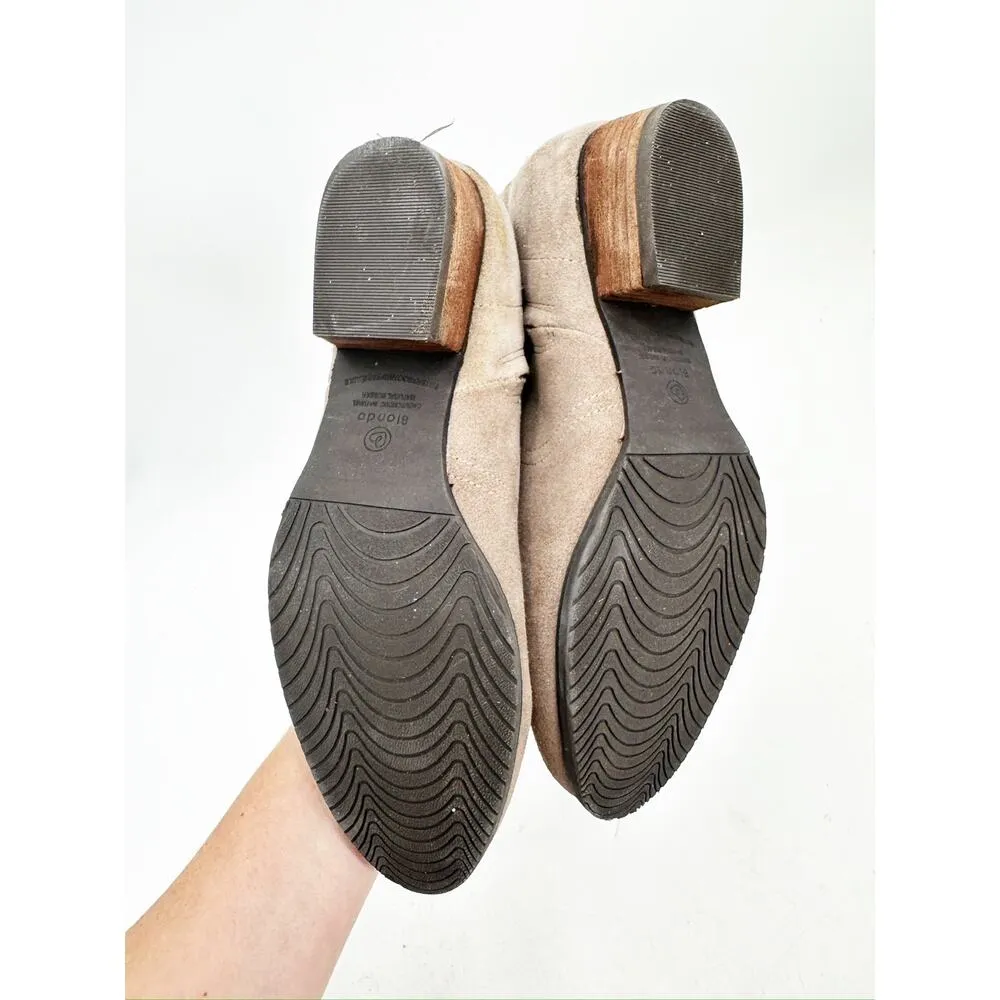 Blondo Ingrid Waterproof Suede Ankle Bootie in Mushroom Size 8.5M - Image 2