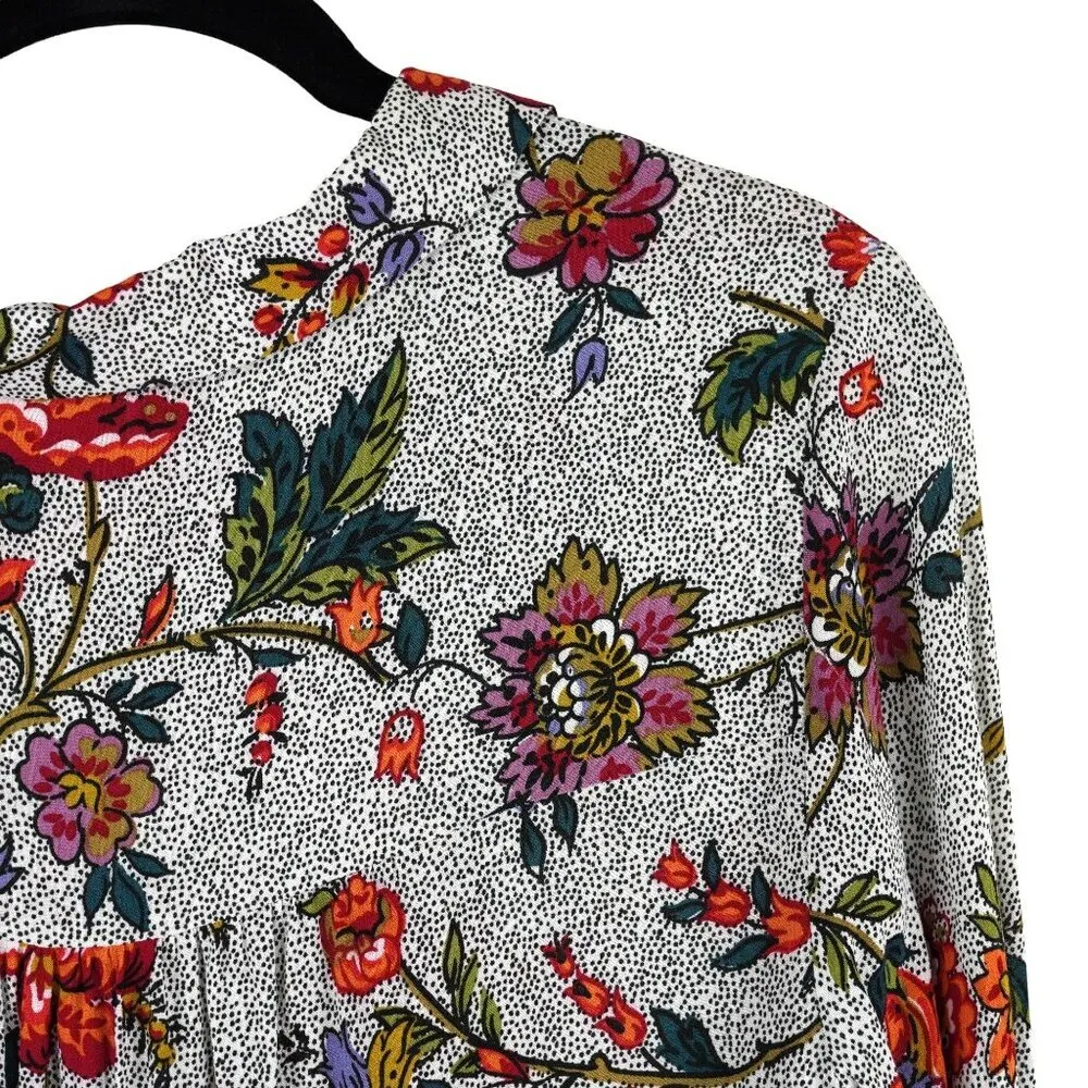 MAEVE ANTHROPOLOGIE Janie Flounced Floral Peasant Boho Cottage Blouse Size‎ 2 - Image 16