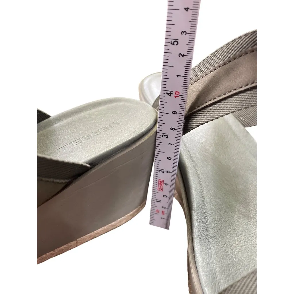 Merrell Womens Olive Green 3 " Wedge Sandals Size 11 SKU 8682 - Image 3