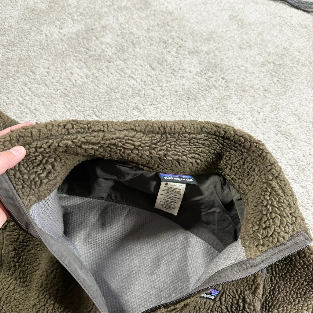 Patagonia Women's Fleece Retro-X Jacket Full Zip Stand-Up Collar Dark Walnut S - Image 11