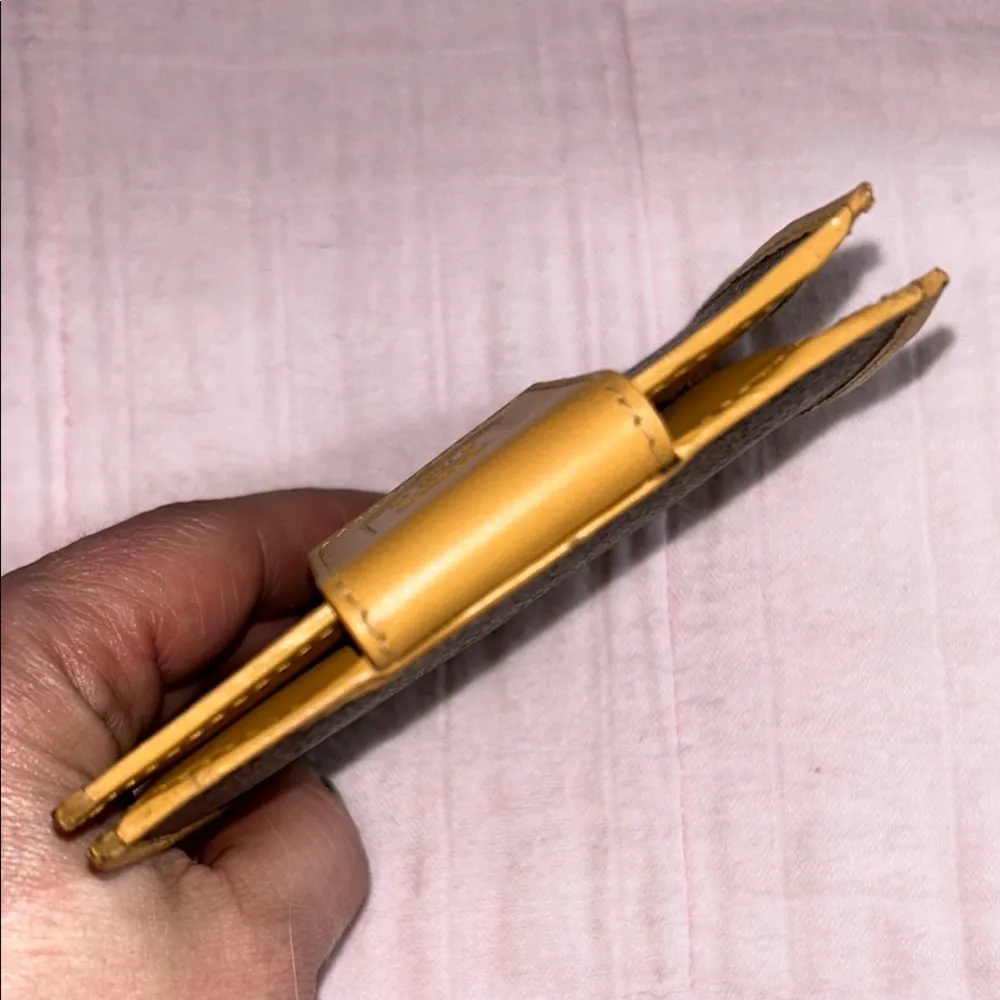 Vintage Celine Coated Canvas Monogram w Leather Accented Wallet - Image 6