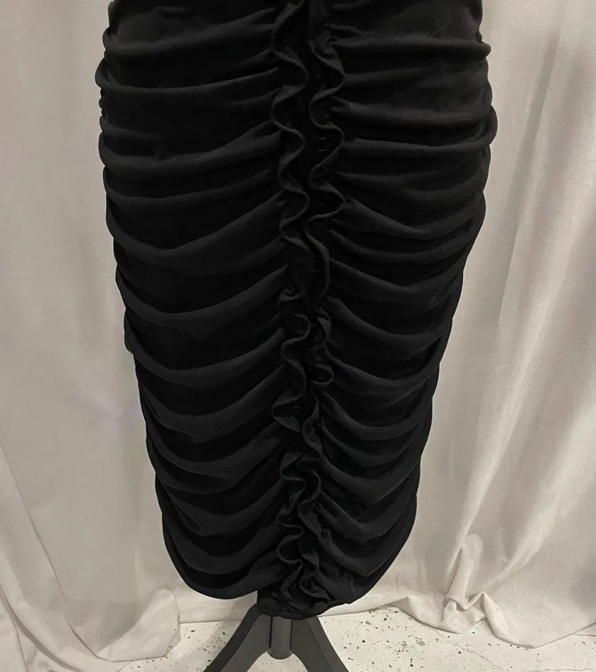 90’s-Y2K Kay Unger corset tie front ruffle ruched sexy mini dress 🔥🔥 - Image 10