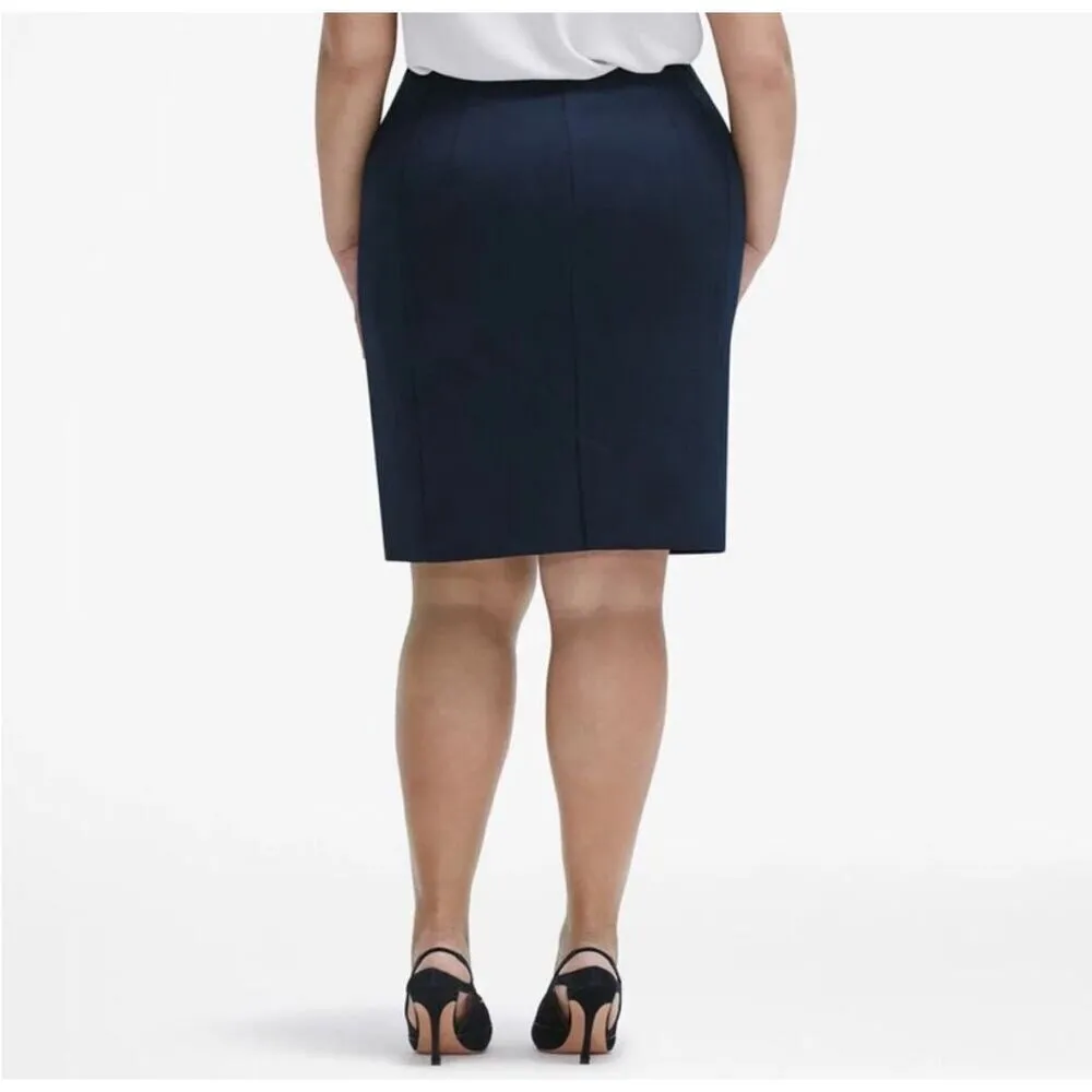 MM Lafleur Noho Galaxy blue elevated basics minimalist sz 14 pencil skirt - Image 2
