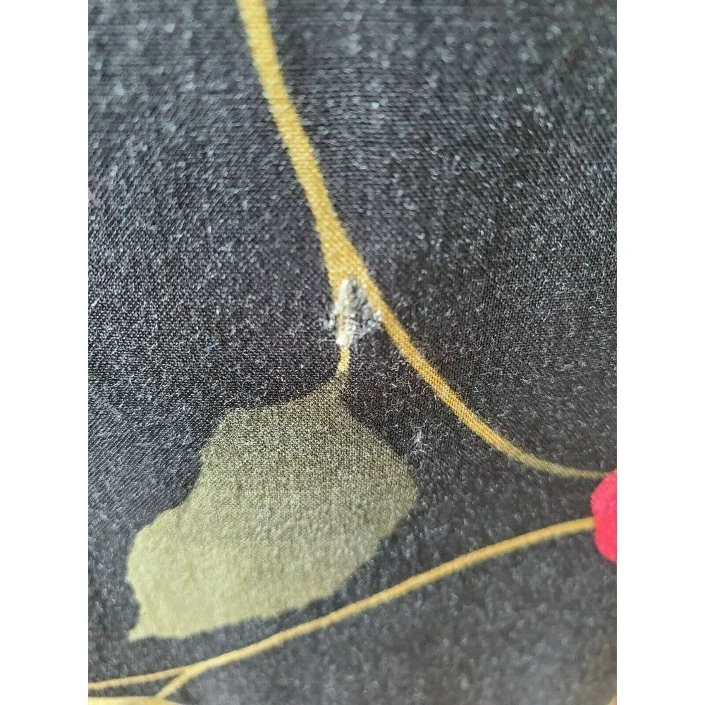 Units Women Black Floral V Neck casual Maxi Dress Size L - Image 7