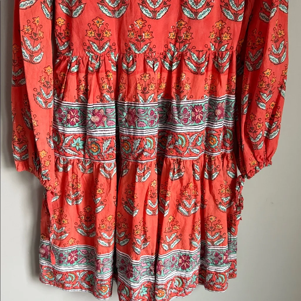 NEW VICTORIA DUNN santorini dress in stardust XS Orange - Image 10