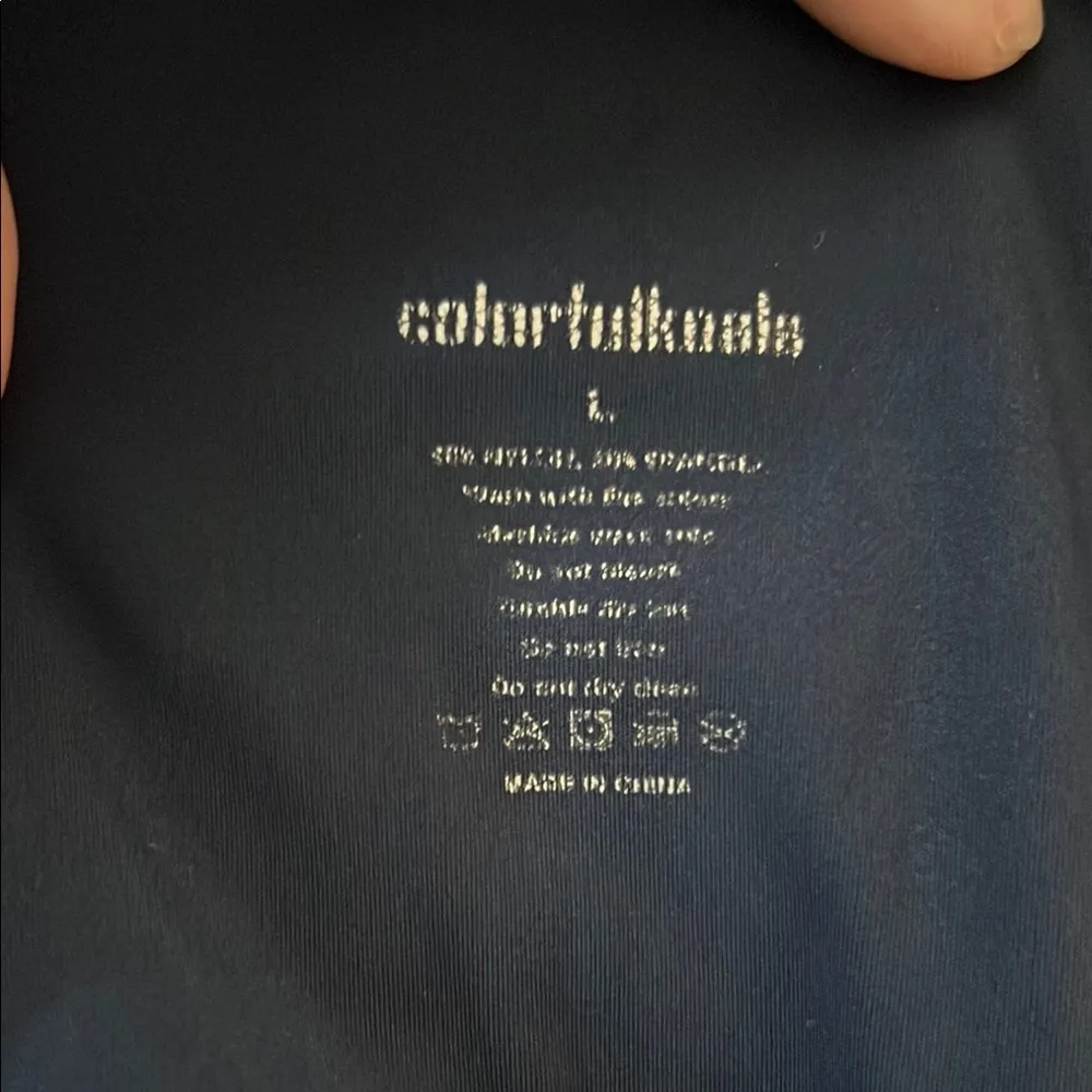 Colorfulkoala Navy Essential No-Roll High Waisted 7/8 Leggings Size Large - Image 7