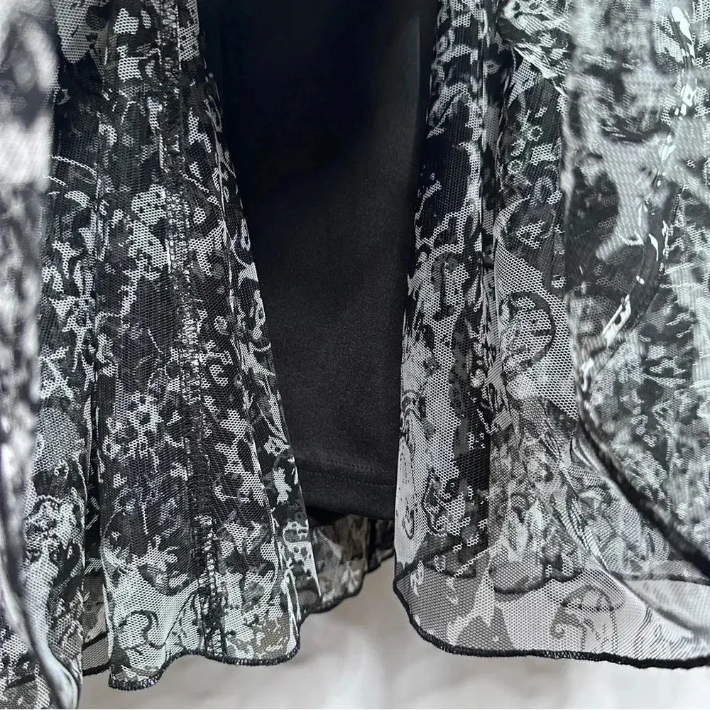 JS Collections Black Fit and Flare Tulle Corset Dress Size 8 - Image 7