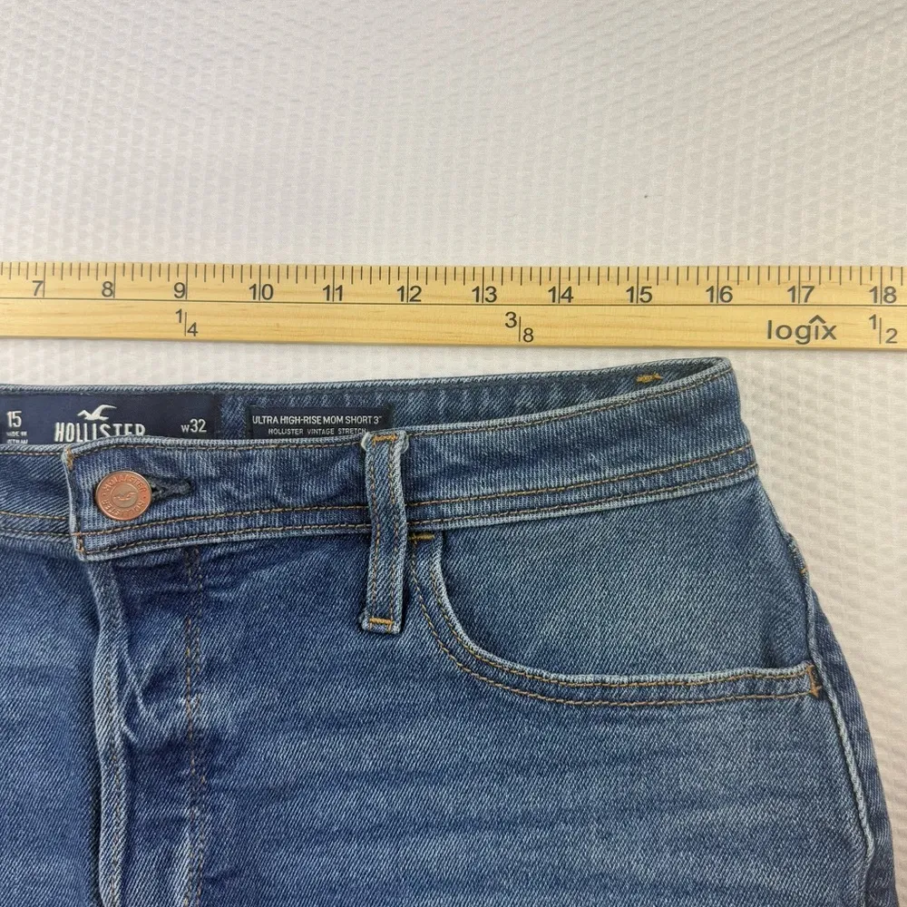 Hollister Ultra High Rise Mom shorts Sz 15 (W32) - Image 8