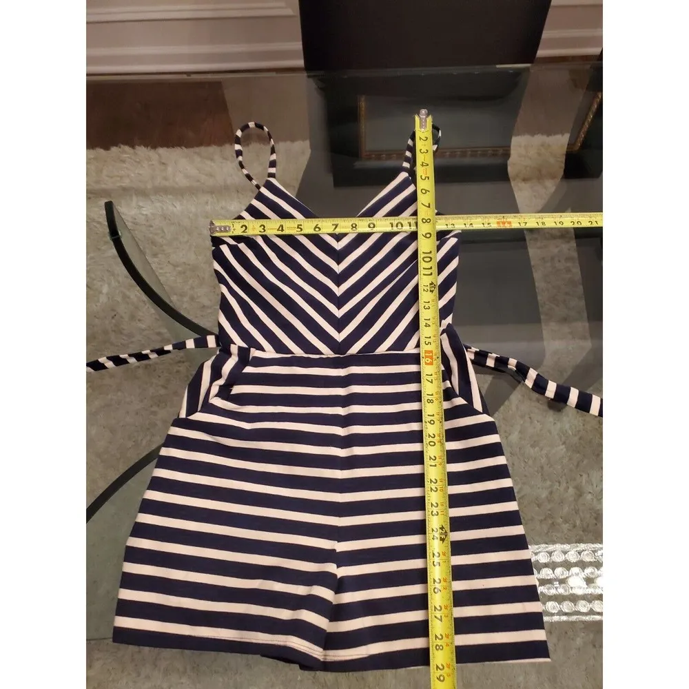 Monteau Los Angeles Women's Blue Cotton V-Neck Sleeveless Casual Romper Size XS - Image 12