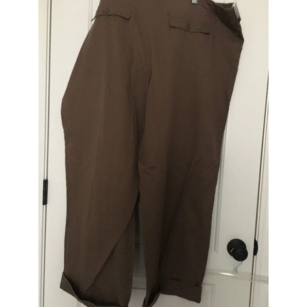 Mossimo Women's Plus Size 26 Cuffed Capri Pants Brown - Image 8