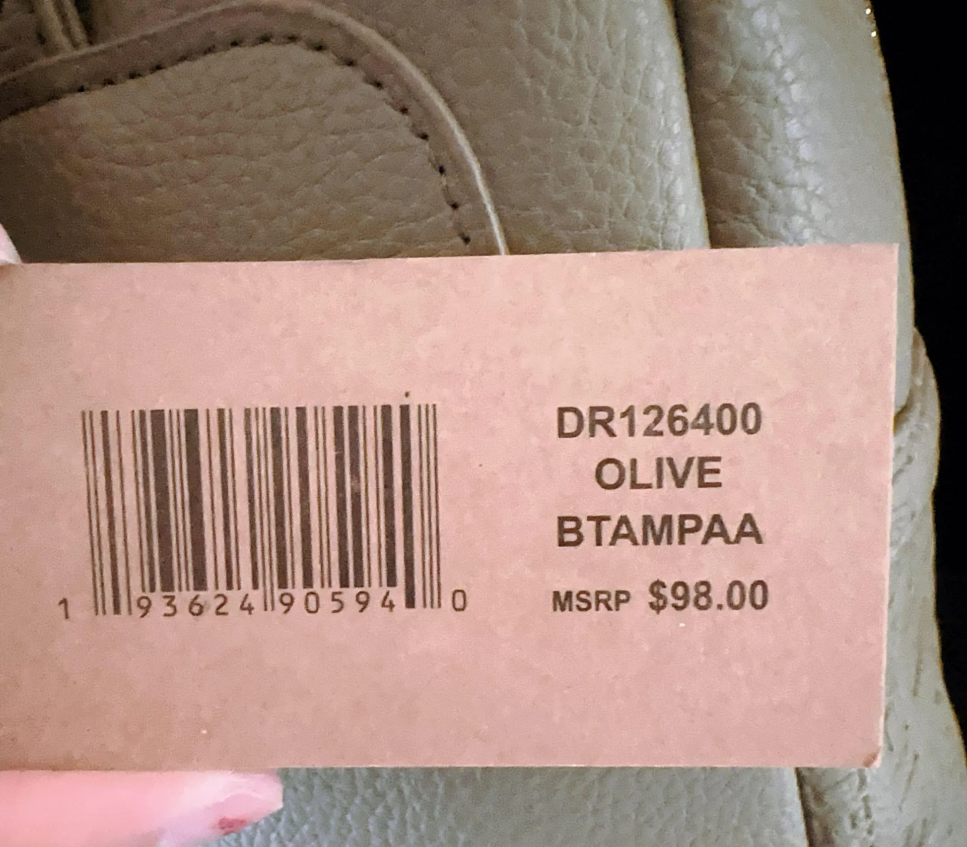 DR126400 OLIVE BTAMPAA Logo EMBOSSED soft Faux LEATHER Bag  - Image 9