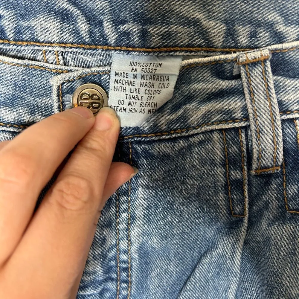 Vintage dark wash high waisted straight leg relaxed fit jeans 90s 1990s y2k - Image 4