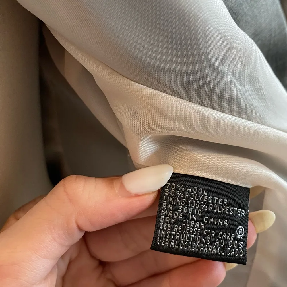 Anne Klein Wool Pinstripe Suit Blazer & Trouser Pants Set - Image 11