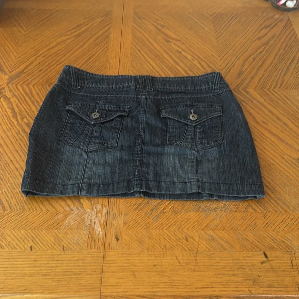 SO Blue Jean Mini Skirt for with pockets Casual Night Out - Image 3
