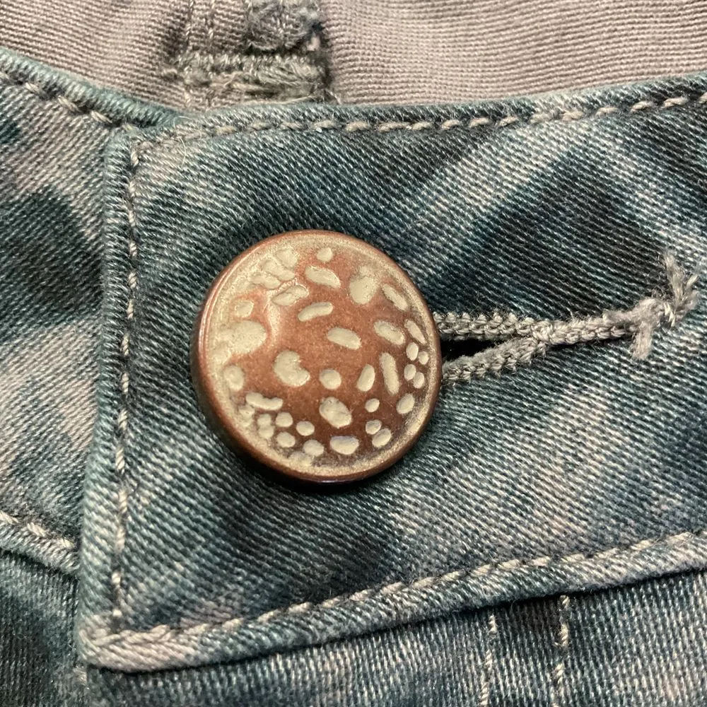 Cabi 3049 Women's Curvy Skinny Jeans Navy Blue Gray Grid Stretch Mid Rise Size 8 - Image 14