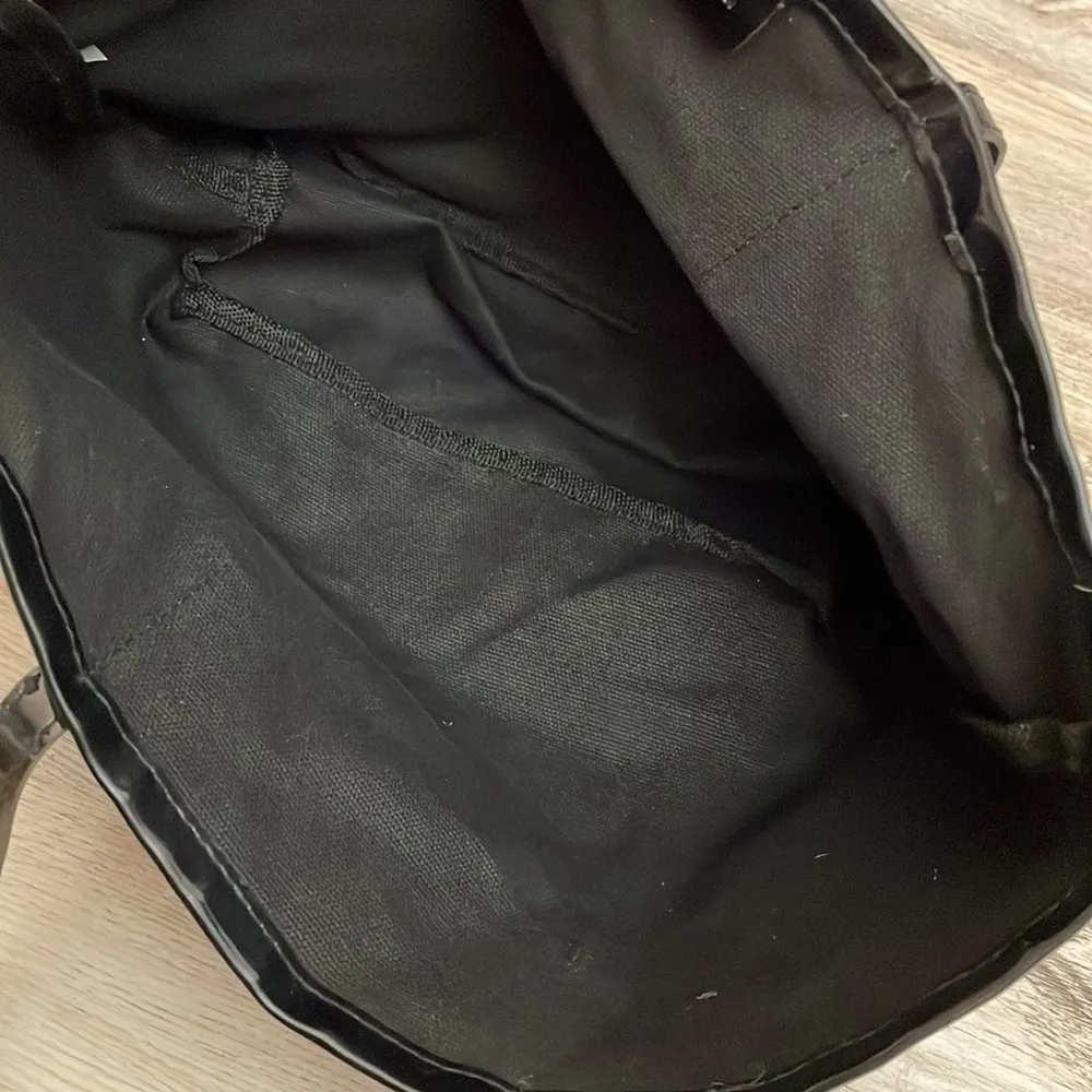 Ann Klein Black & Brown Print Small Open Shoulder Tote / Bag - Image 3