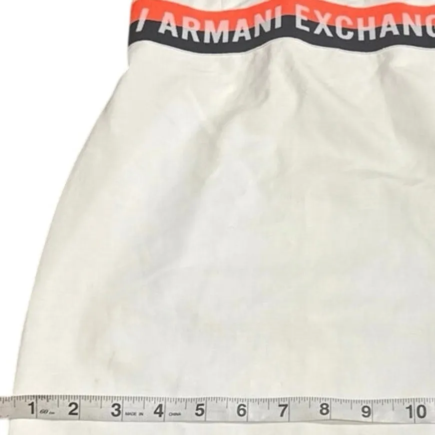 NWT XS Authentic Armani Exchange White Stretchy Dress Logo Bodycon Designer Y2K - Image 11