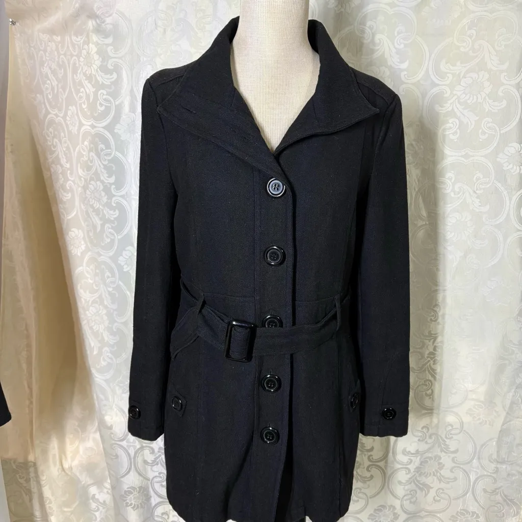 Papillon Midnight Trench Coat Black Size M - Image 2