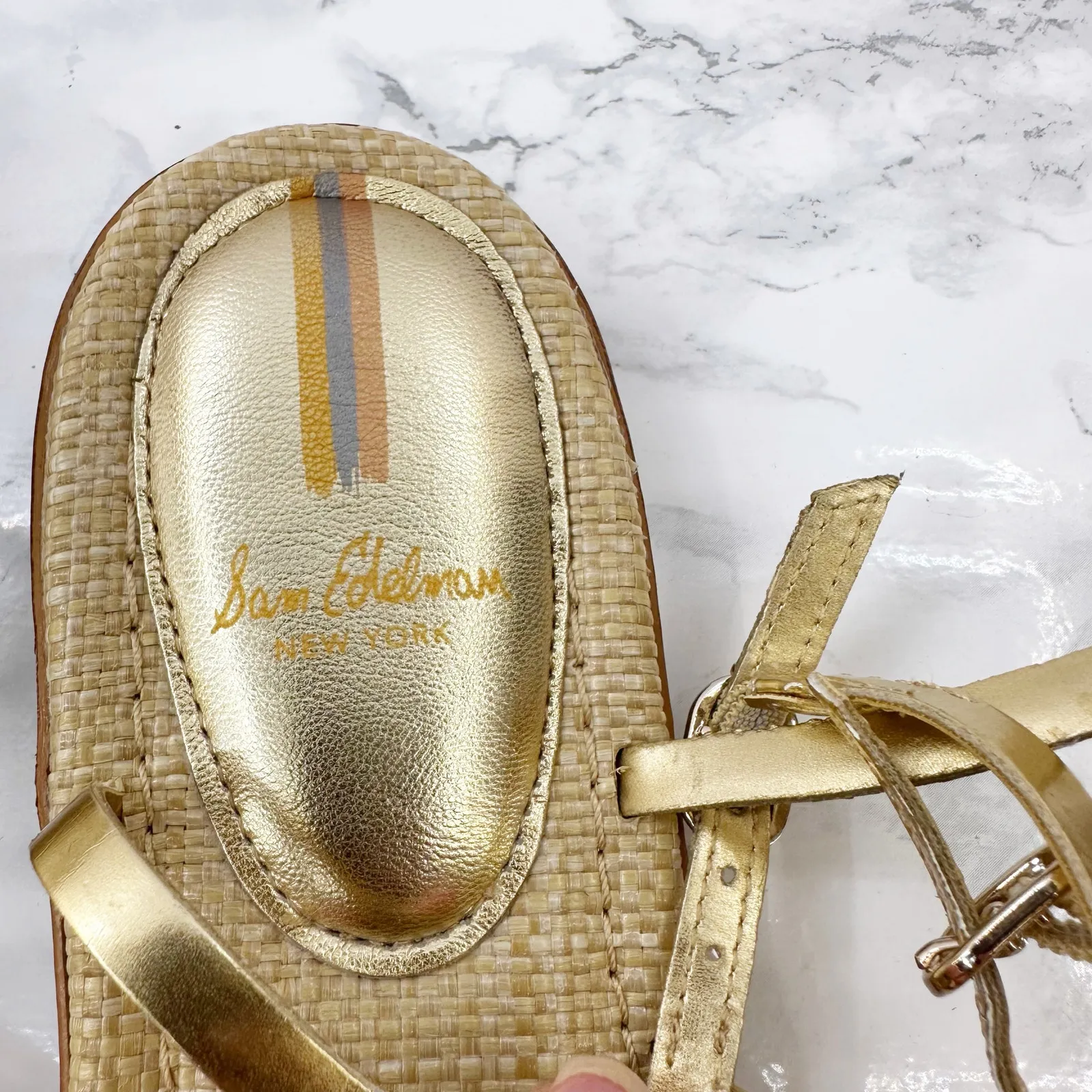 Sam Edelman 10.5 Gwen Gold Gladiator Sandal‎ - Image 5