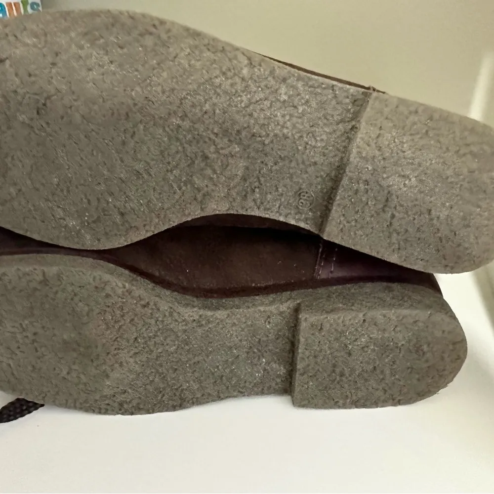 Eddie Bauer brown fur leather brown boots size 7M - Image 2