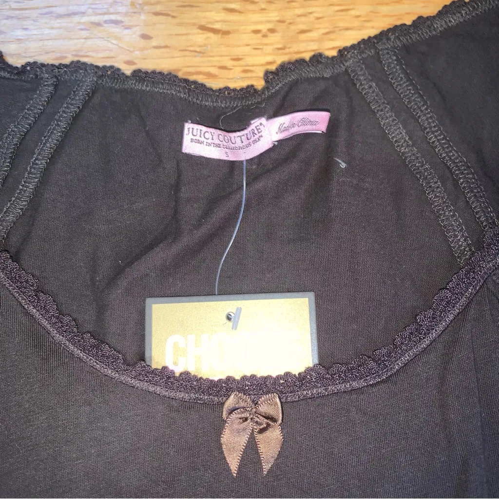 Juicy Couture Pam Gela Grant Intimates Sleepwear Top Brown Women's Small - Image 4