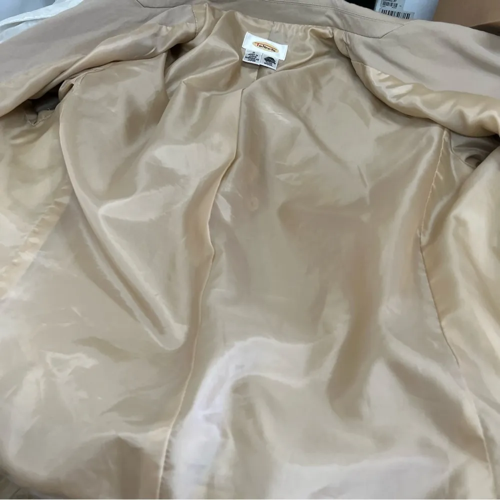 Talbots 8 vintage Tan Blazer button down wool cropped jacket See description - Image 8