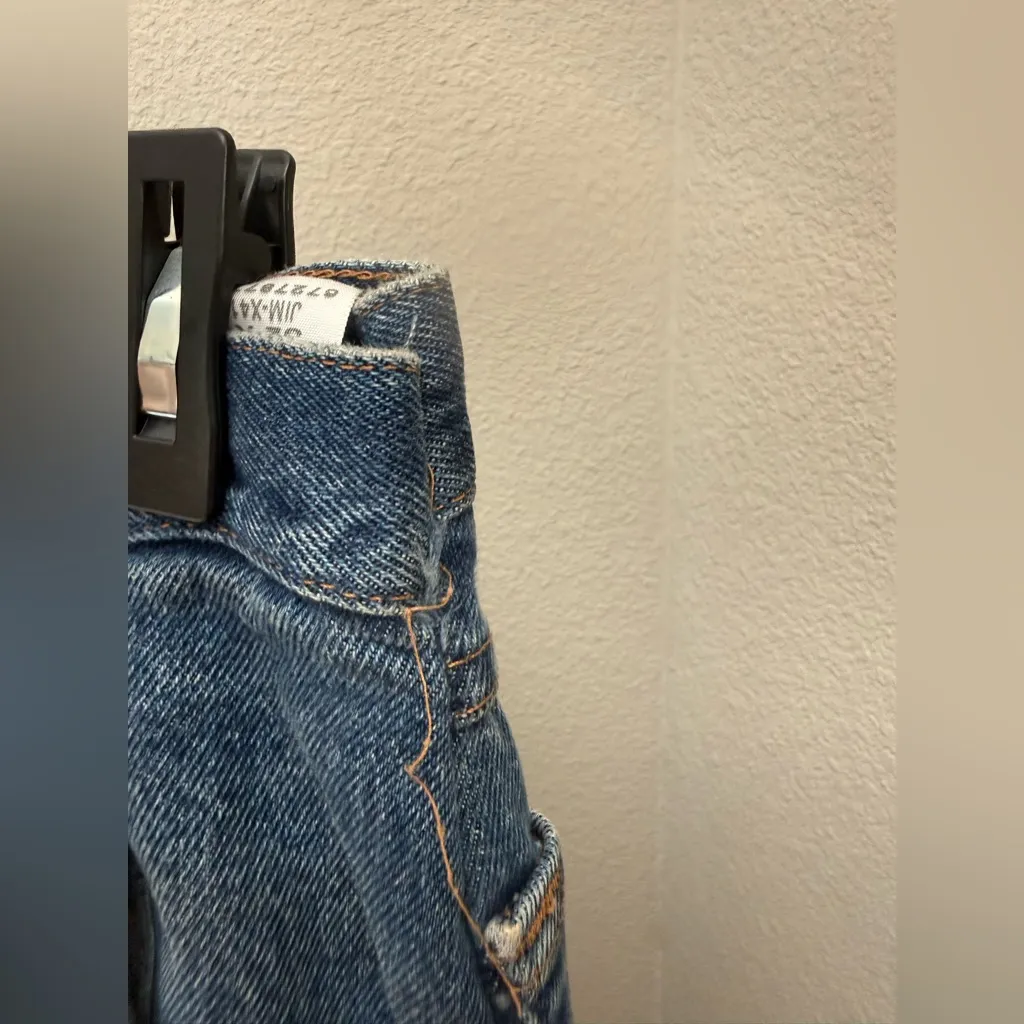 Vintage Handmade Rustler Denim Maxi Skirt, Size 32x34 - Image 4