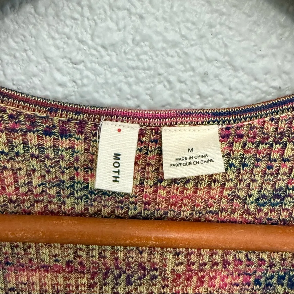 Anthropologie Moth Scoop Neck Short Sleeve Sweater Top Size Medium‎ EUC - Image 3