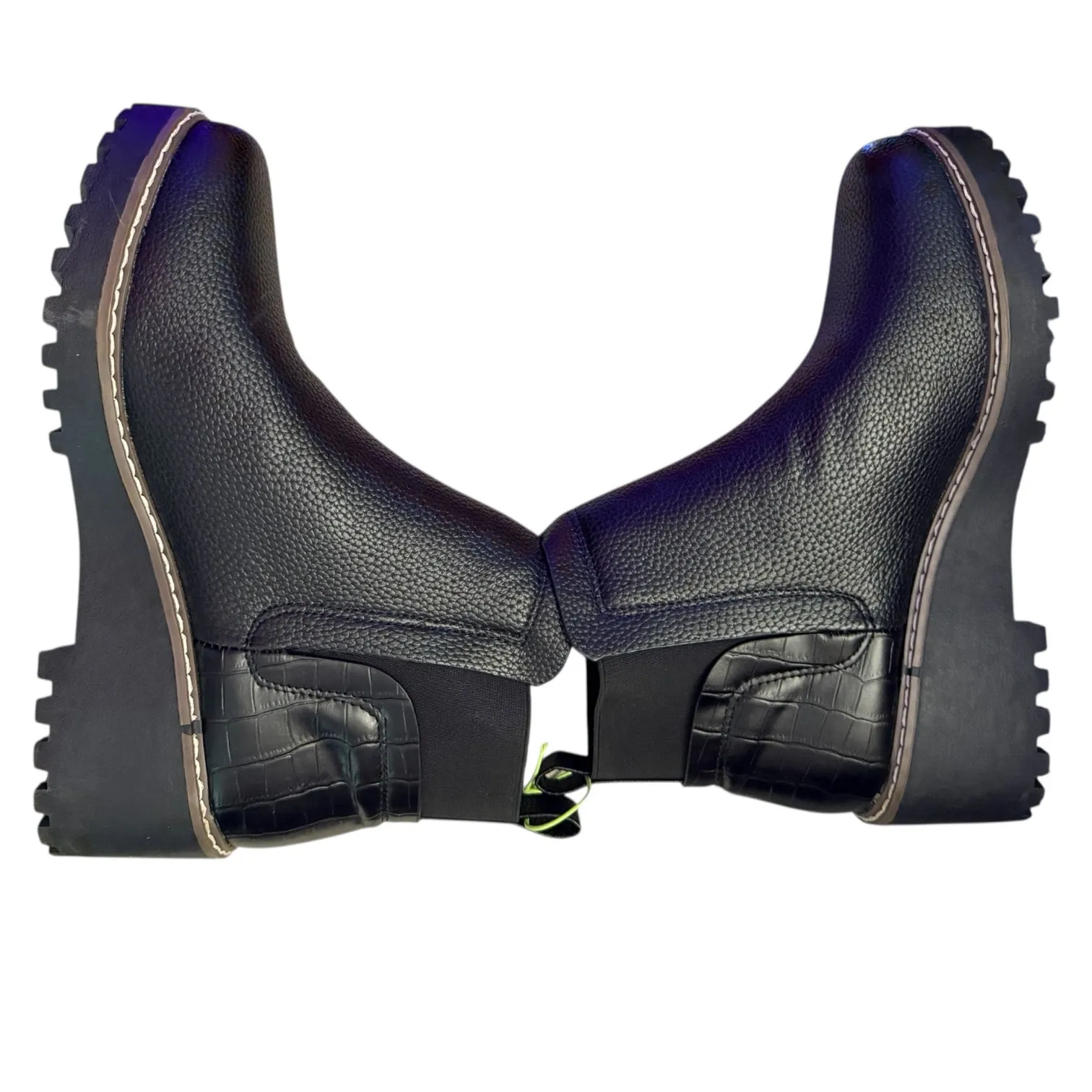 Rampage Sacha Black Ankle Wedge Boots Size 10 - Image 6