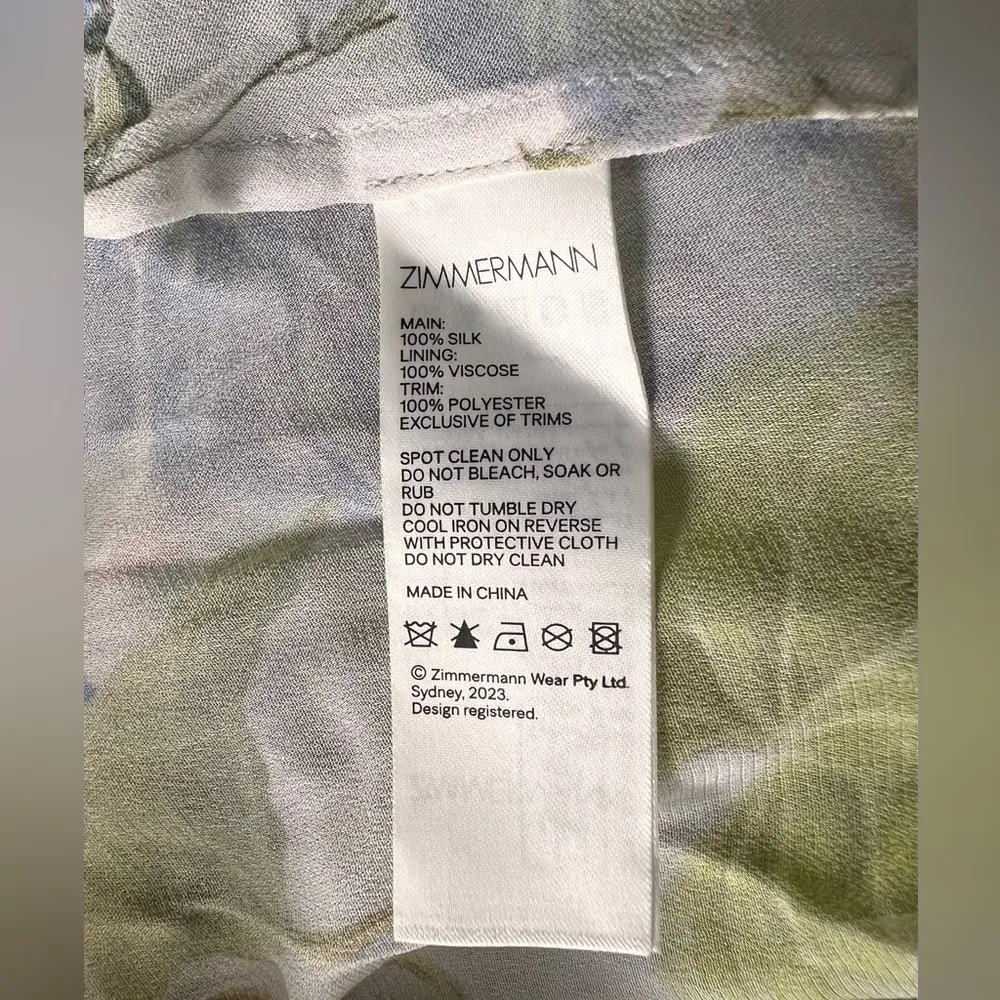 Zimmermann Natura Floral Semisheer Long  Sleeve Silk maxi dress size AU 1 /S - Image 13