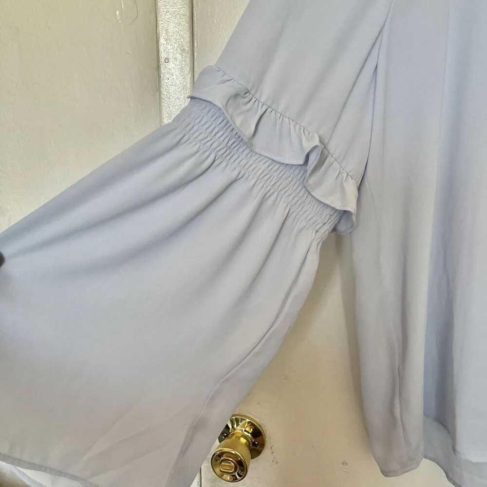 LOFT Womens Blouse Size XL Long Sleeve Bohemian, Boho Soft Girl Pastel Festival - Image 4