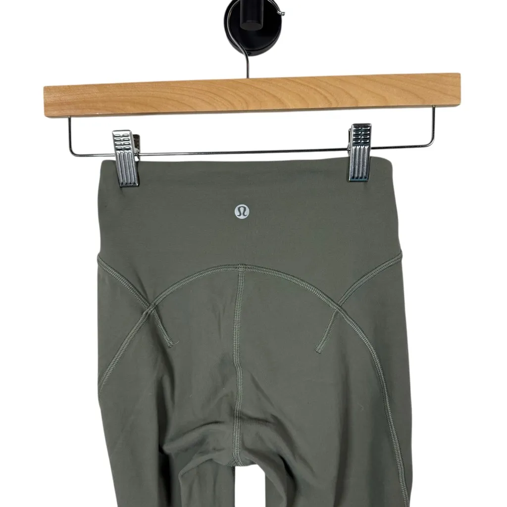 Lululemon Get Centered High Rise Crop 21" Grey Sage Size 2 - Image 12