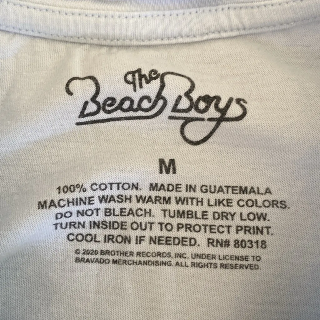 The Beach Boys 100% Cotton 80s Reproduction 1985 Tour Graphic T - Image 2