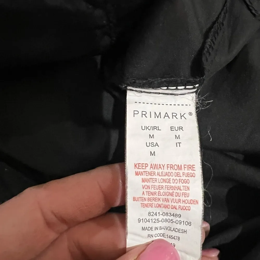 Primark Black Lightweight Hooded Parka Jacket Women's Medium - Image 9