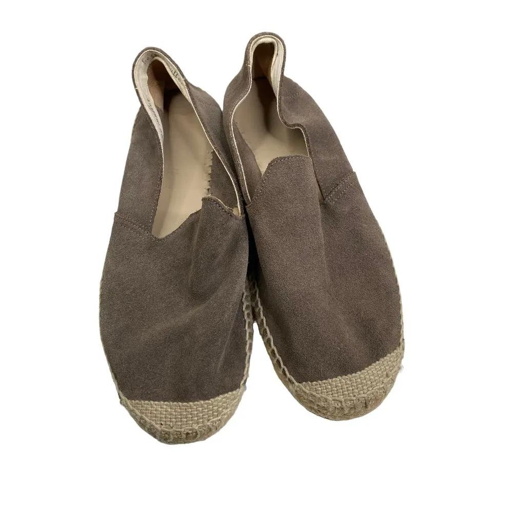 Betty Muller Brown Suede Leather Espadrille Slip on Flats Women's Size 39-7.5-8 - Image 3