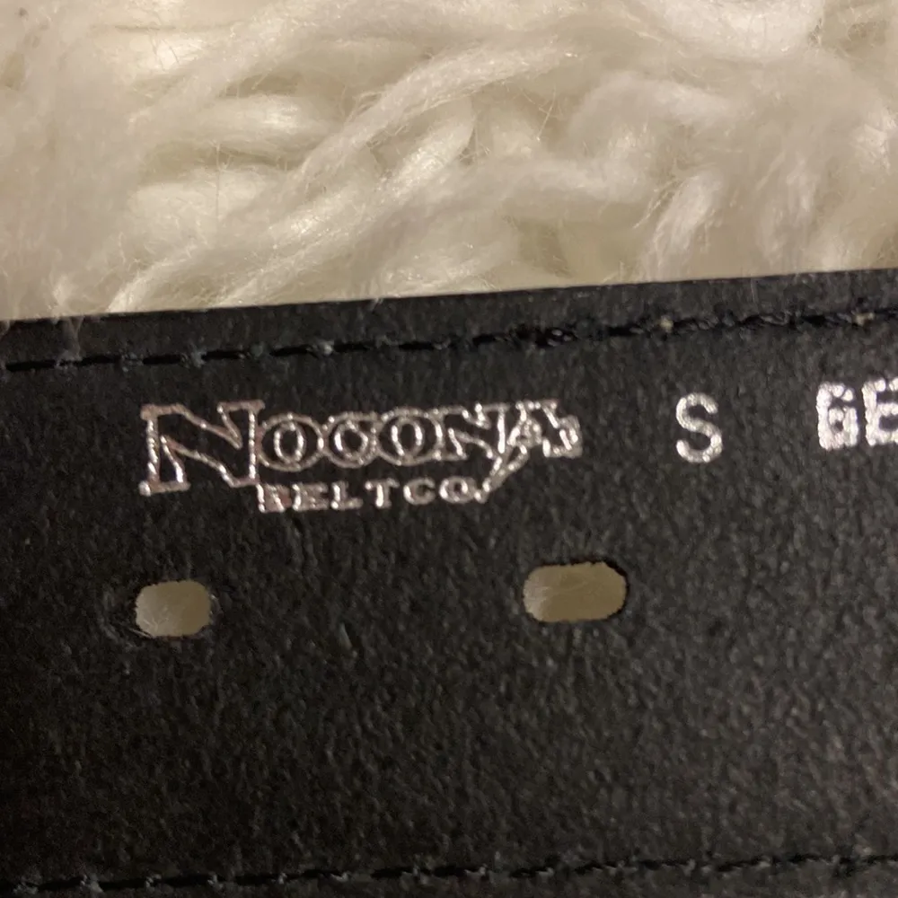 Nocona Gray and Silver Western Belt with Ornate Buckle size S 1/2” wide - Image 5