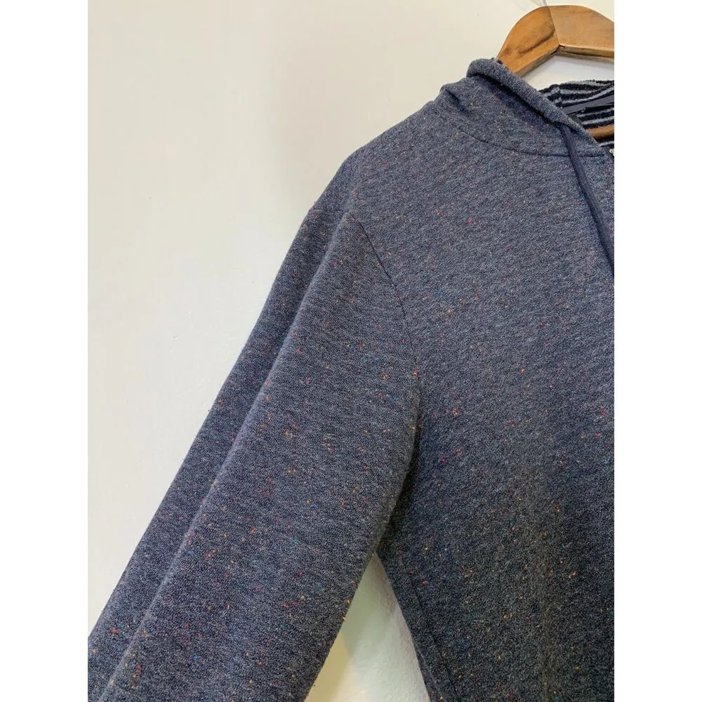 AX Armani Exchange Blue Full Zip Jacket Womens Sz XL Hooded Confetti Style - Image 4