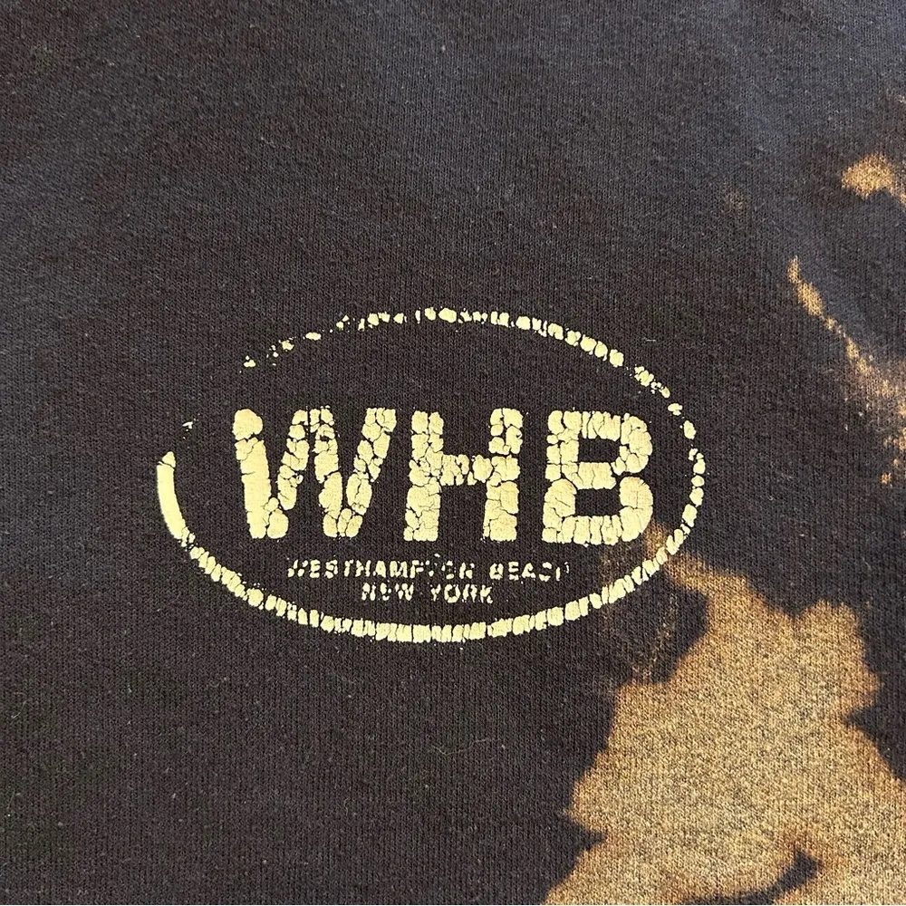 Westhampton Beach Sweatshirt Tie Dye Quarter Zip WHB Pullover Navy Blue Large - Image 3