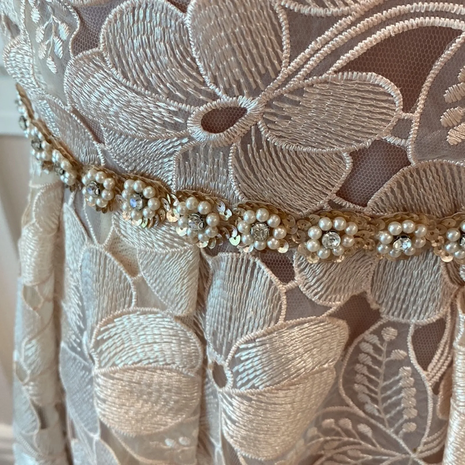 Plus Size Cocktail Dress 18 Retro Semi Formal 18W Party Elegant Beaded Special Pink - Image 8