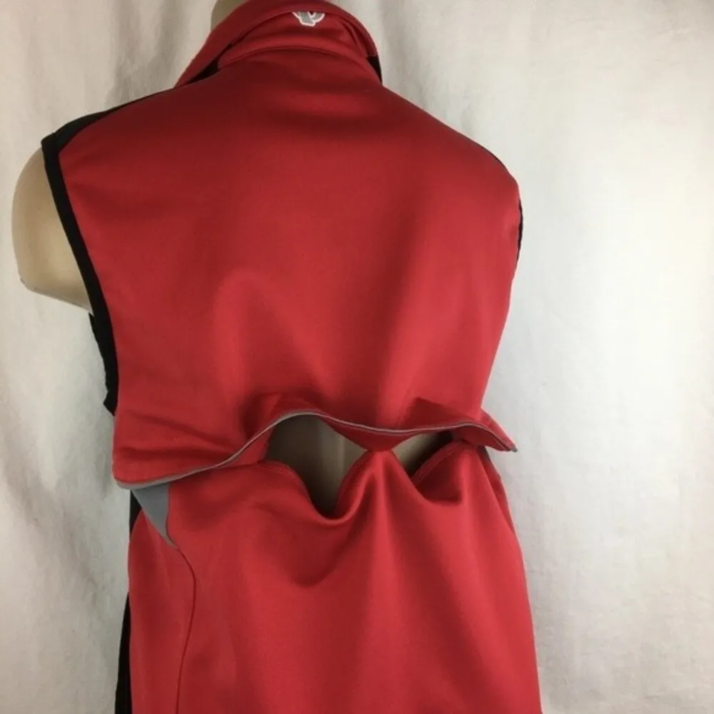 Pearl Izumi Colorblock Red & Black Sleeveless Zip Bicycle Cycle Vest S - Image 4