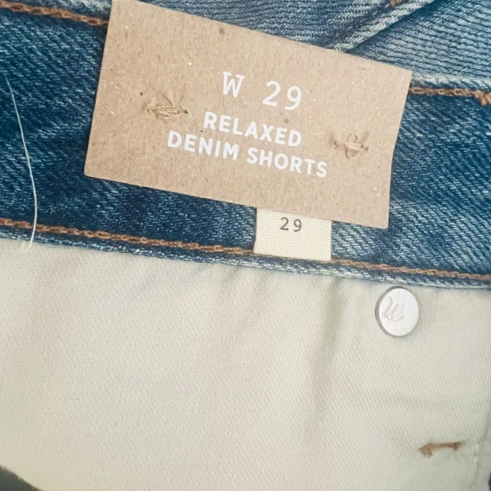 Madewell Relaxed Denim Jean Split Hem Edition Shorts,‎ Size 8 (29 Waist) NWT - Image 12