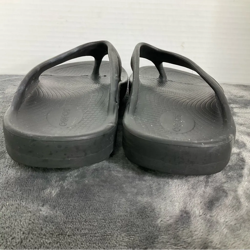 OOFOS Women&Men's Original‎ Flip Flop Black Men’s Size 11 US Women’s Size 13 US - Image 5