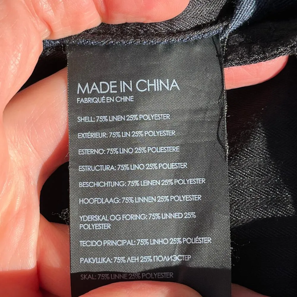 Club Monaco  Women's Blue Linen Blend Dressy Jogger Pants Size XS - Image 10