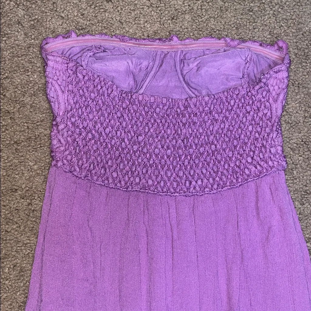 Free People FP One Adella Corset Maxi‎ Dress Beauty Berry Small - Image 7