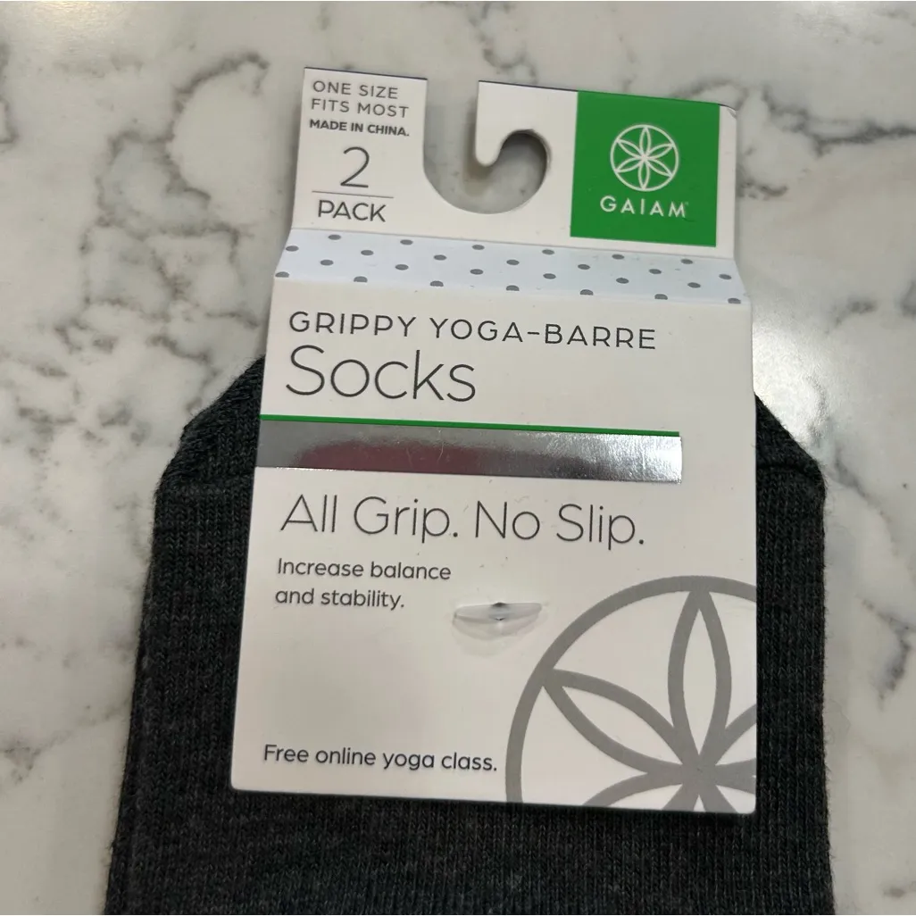 NWT Gaiam Grippy Yoga Barre Socks Set of 2 Woman’s One Size - Image 3