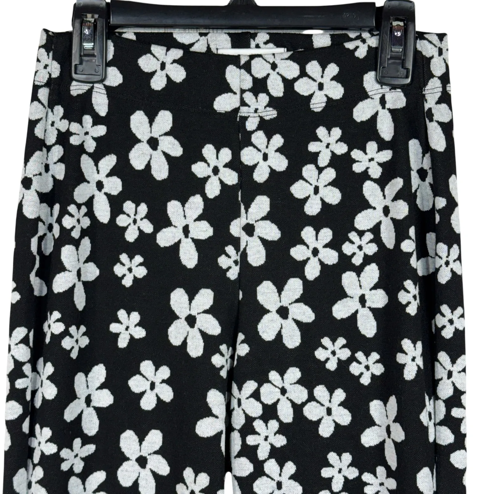 Urban Outfitters X-Small Bryn Flare Knit Pants Floral Stretch Pull-On Daisy Boho - Image 2