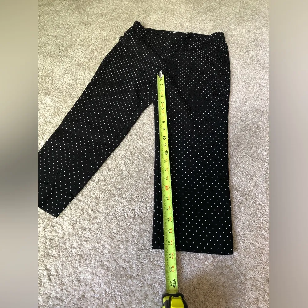 White House Black Market Women sz 10 Polka Dot Slim Ankle Pants cropped pull-up - Image 7